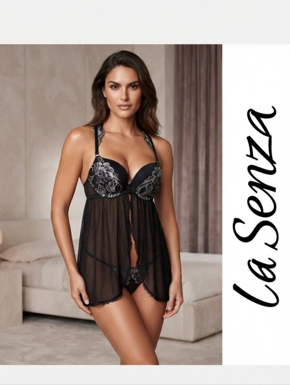La Senza Lace Babydoll Lingerie Top  XSM